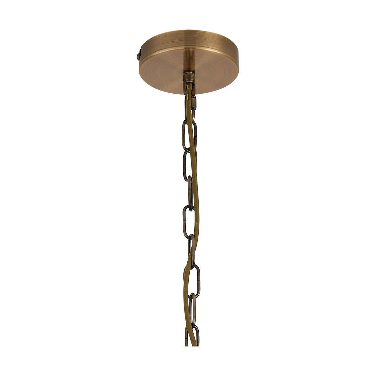 Cosette 4 Light E14 Semi Flush Ceiling Light 40cm - Antique Brass