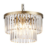Cosette 4 Light E14 Semi Flush Ceiling Light 40cm - Antique Brass
