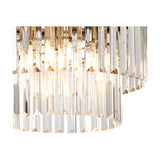 Cosette 4 Light E14 Semi Flush Ceiling Light 40cm - Antique Brass