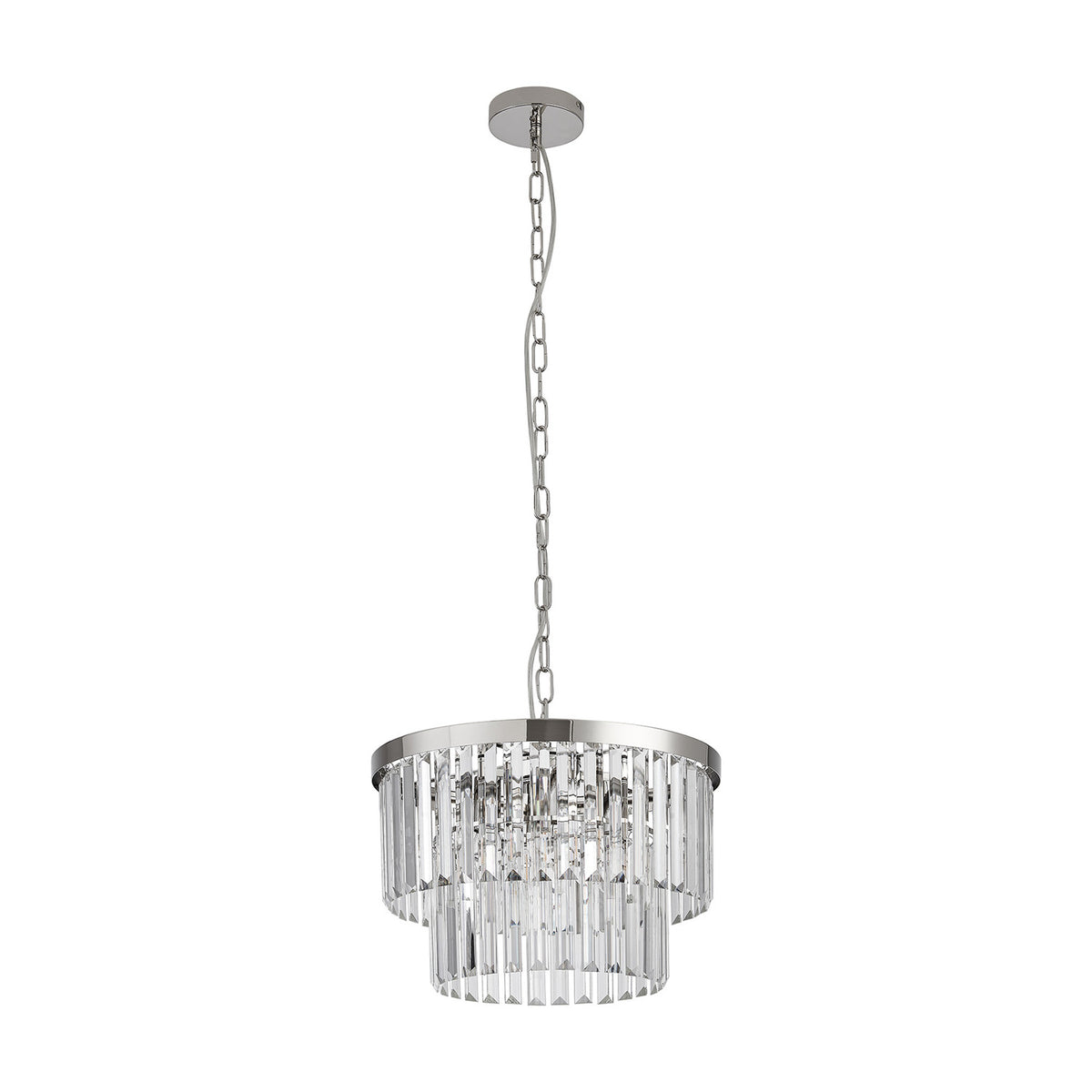 Cosette 4 Light Semi Flush Ceiling Light 40cm - Polished Nickel