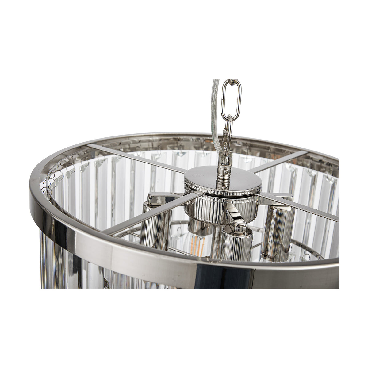 Cosette 4 Light Semi Flush Ceiling Light 40cm - Polished Nickel