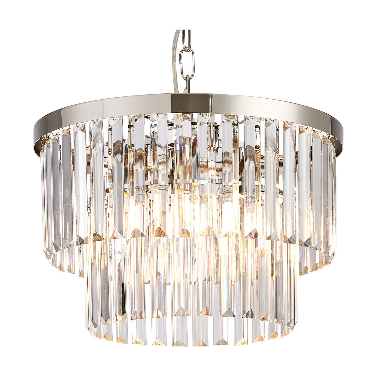 Cosette 4 Light Semi Flush Ceiling Light 40cm - Polished Nickel