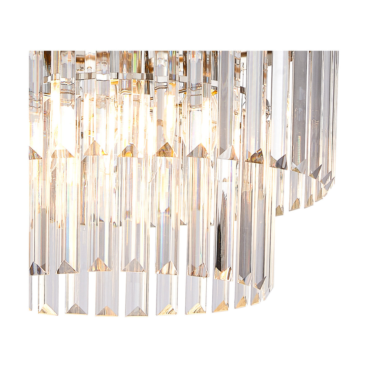 Cosette 4 Light Semi Flush Ceiling Light 40cm - Polished Nickel