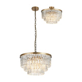Cosette 5 Light E14 Semi Flush Ceiling Light 50cm - Antique Brass