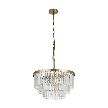 Cosette 5 Light E14 Semi Flush Ceiling Light 50cm - Antique Brass