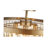 Cosette 5 Light E14 Semi Flush Ceiling Light 50cm - Antique Brass