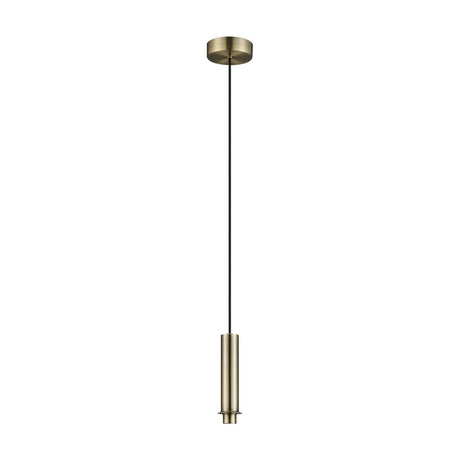 Wick G9 Pendant Light 80mm Dia 1.7m Drop - Antique Brass