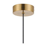 Wick G9 pendant light with an 80mm brass gold cylindrical canopy and black flex cable, shown on a plain white background.