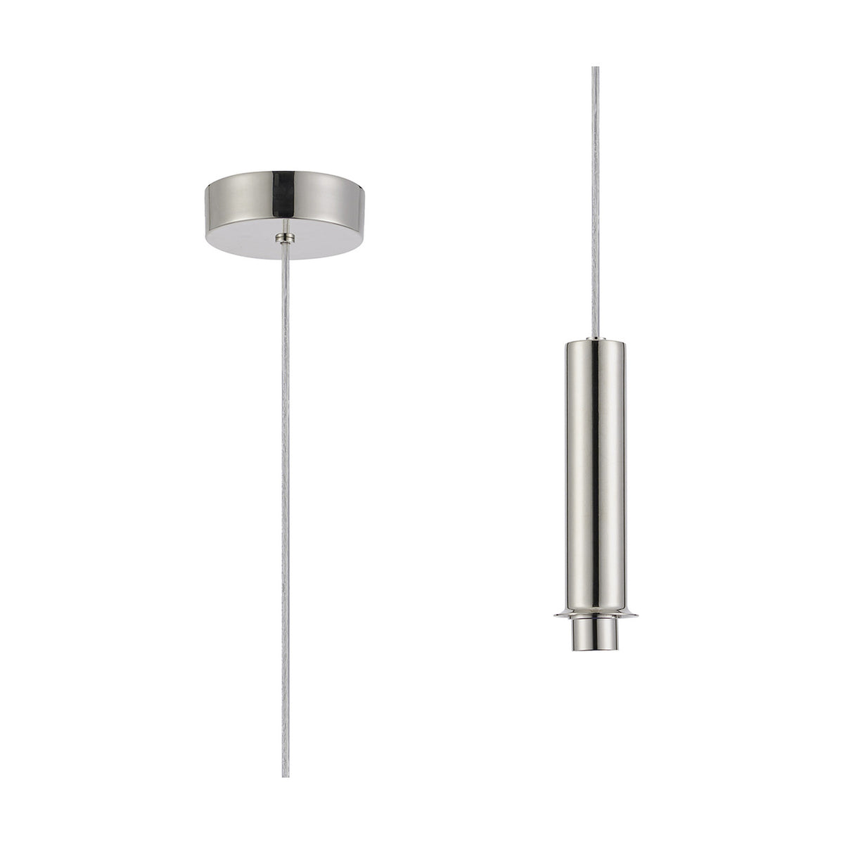 Wick G9 Pendant Light 80mm Dia - Polished Nickel