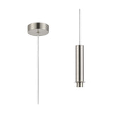 Wick G9 Pendant Light 80mm Dia 1.7m Drop - Satin Nickel