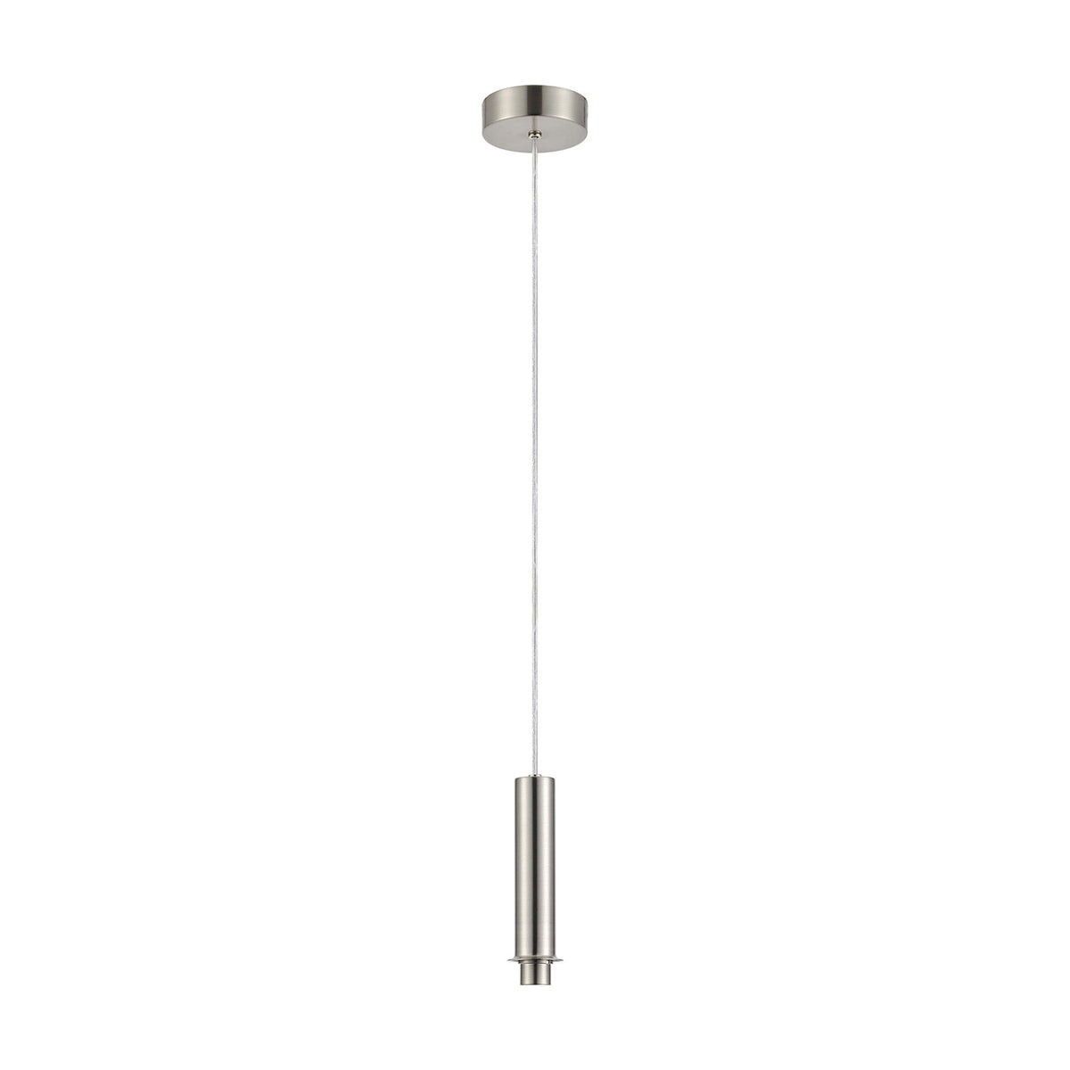 Wick G9 Pendant Light 80mm Dia 1.7m Drop - Satin Nickel