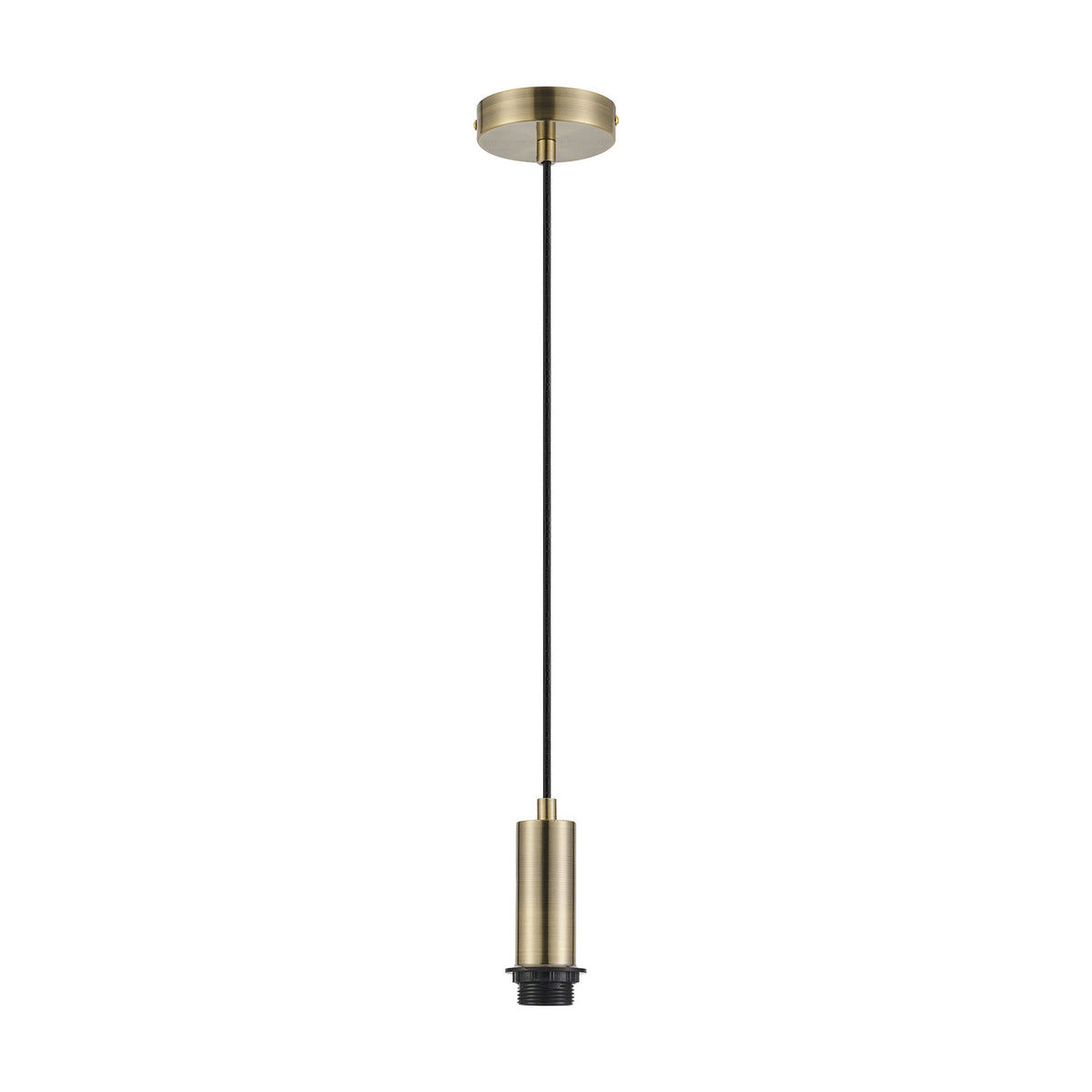 Wick E27 Pendant Light 10cm Dia 1.7m Drop - Antique Brass