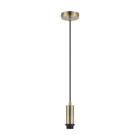 Wick E27 Pendant Light 10cm Dia 1.7m Drop - Antique Brass