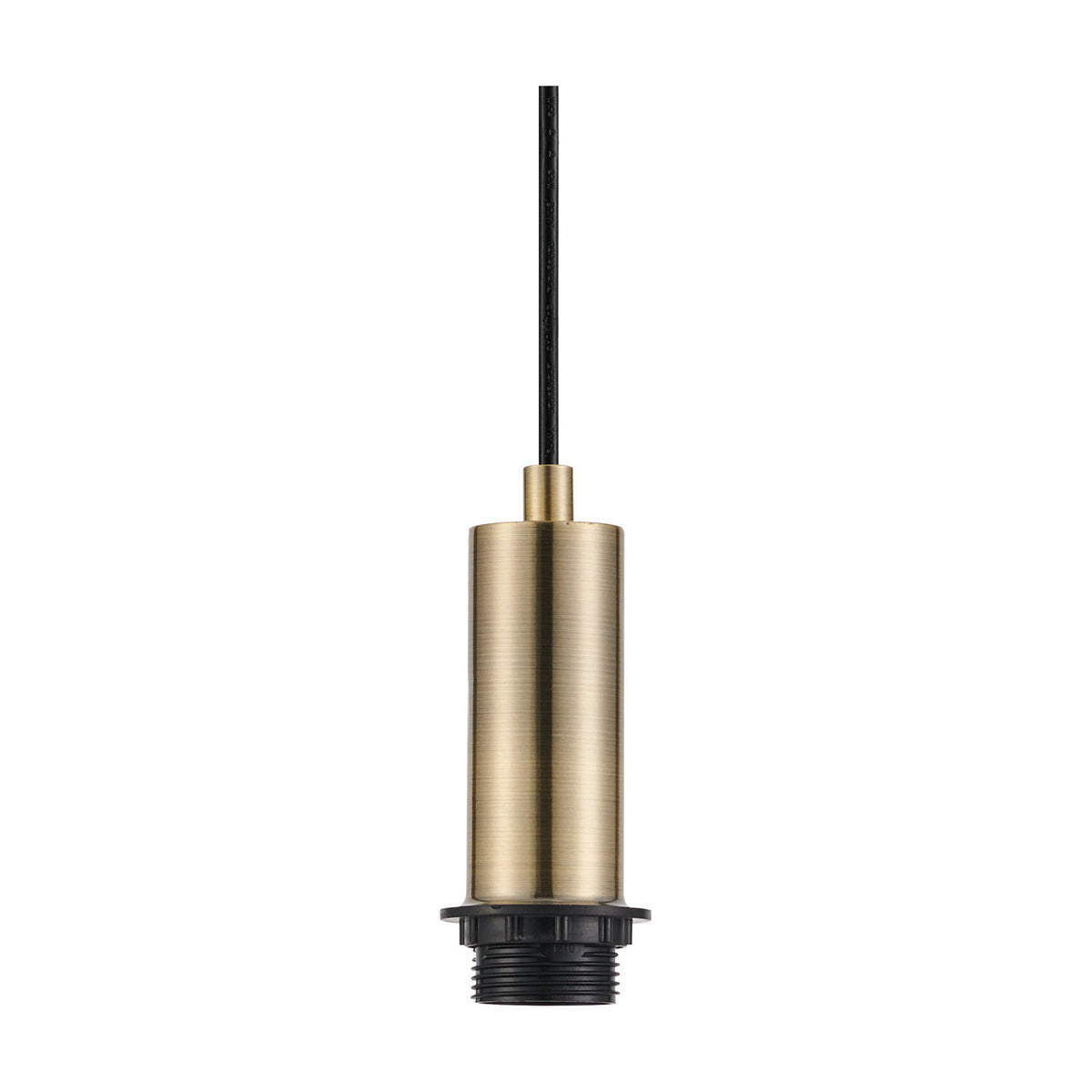 Wick E27 Pendant Light 10cm Dia 1.7m Drop - Antique Brass