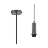 Wick E27 Pendant Light 10cm Dia 1.7m Drop - Aged Pewter