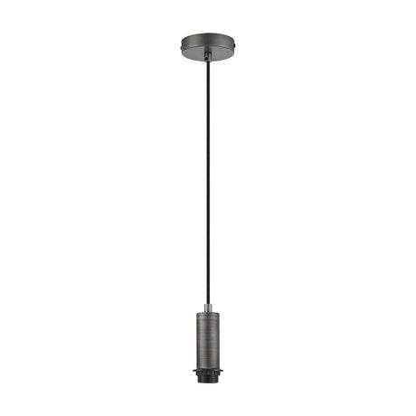 Wick E27 Pendant Light 10cm Dia 1.7m Drop - Aged Pewter