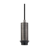 Wick E27 Pendant Light 10cm Dia 1.7m Drop - Aged Pewter