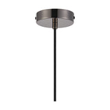 Wick E27 Pendant Light 10cm Dia 1.7m Drop - Black Chrome