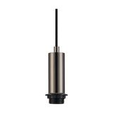 Wick E27 Pendant Light 10cm Dia 1.7m Drop - Black Chrome