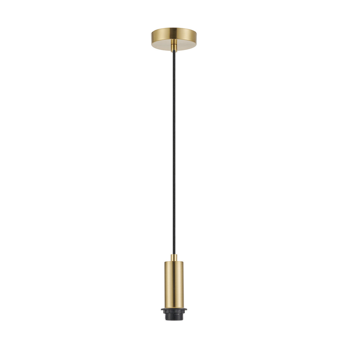 Wick E27 Pendant Light 10cm Dia 1.7m Drop - Brass Gold