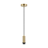 Wick E27 Pendant Light 10cm Dia 1.7m Drop - Brass Gold