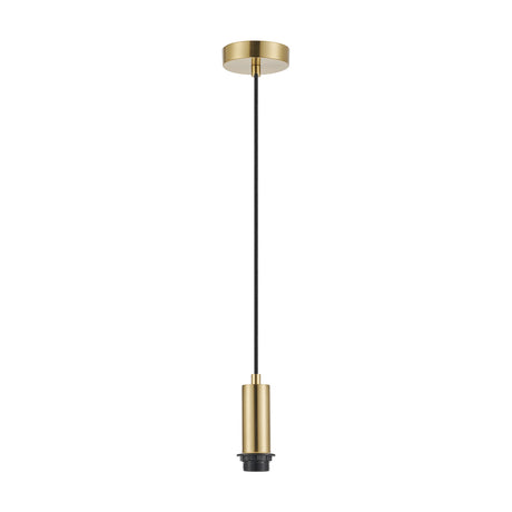 Wick E27 Pendant Light 10cm Dia 1.7m Drop - Brass Gold
