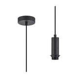 Wick E27 Pendant Light 10cm Dia 1.7m Drop - Satin Black