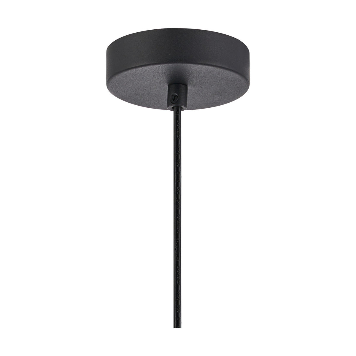 Wick E27 Pendant Light 10cm Dia 1.7m Drop - Satin Black