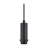 Wick E27 Pendant Light 10cm Dia 1.7m Drop - Satin Black
