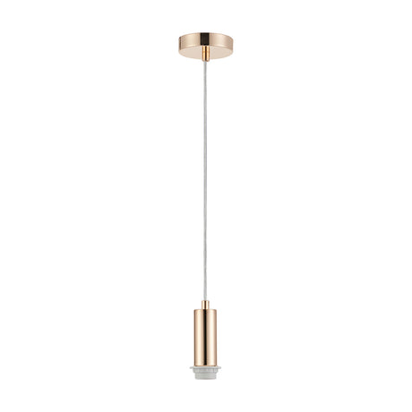 Wick E27 Pendant Light 10cm Dia 1.7m Drop - French Gold