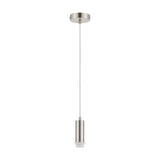 Wick E27 Pendant Light 10cm Dia 1.7m Drop - Satin Nickel