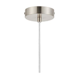 Wick E27 Pendant Light 10cm Dia 1.7m Drop - Satin Nickel
