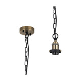 Dreifa Single E27 Curved Pendant Light 10cm - Antique Brass