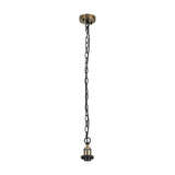 Dreifa Single E27 Curved Pendant Light 10cm - Antique Brass