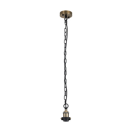 Dreifa Single E27 Curved Pendant Light 10cm - Antique Brass