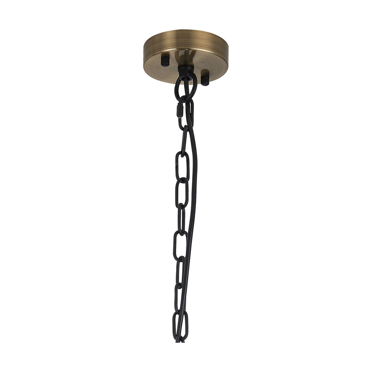 Dreifa Single E27 Curved Pendant Light 10cm - Antique Brass