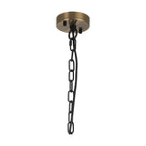 Dreifa Single E27 Curved Pendant Light 10cm - Antique Brass