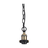 Dreifa Single E27 Curved Pendant Light 10cm - Antique Brass