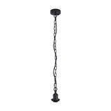 Dreifa Single E27 Curved Pendant Light 10cm - Satin Black