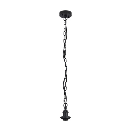 Dreifa Single E27 Curved Pendant Light 10cm - Satin Black
