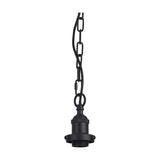 Dreifa Single E27 Curved Pendant Light 10cm - Satin Black