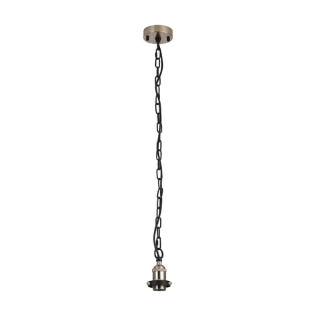 Dreifa Single E27 Curved Pendant Light 10cm - Satin Nickel