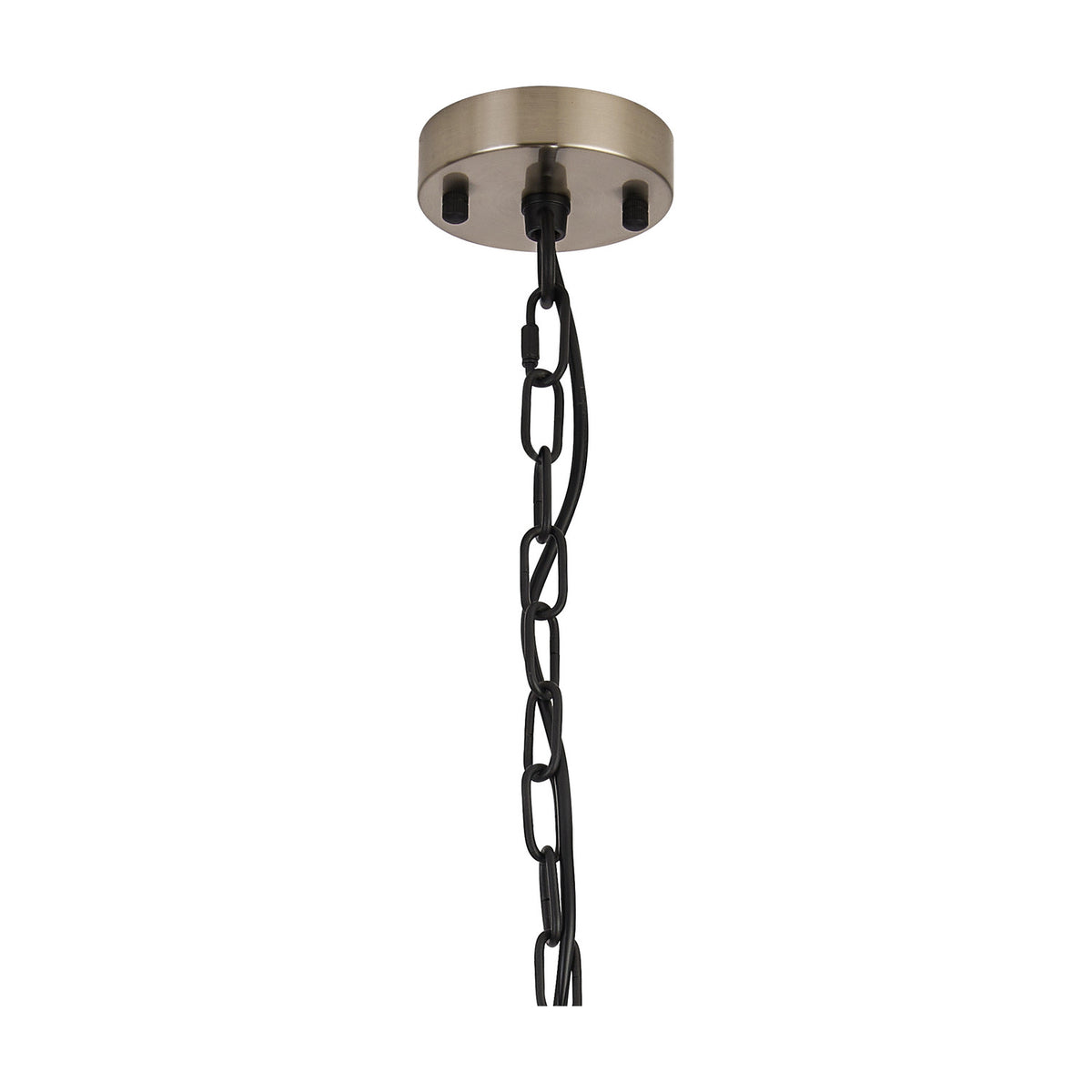 Dreifa Single E27 Curved Pendant Light 10cm - Satin Nickel