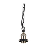 Dreifa Single E27 Curved Pendant Light 10cm - Satin Nickel