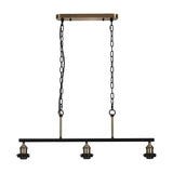 Dreifa E27 Curved Pendant Light 81.2cm Drop - Antique Brass