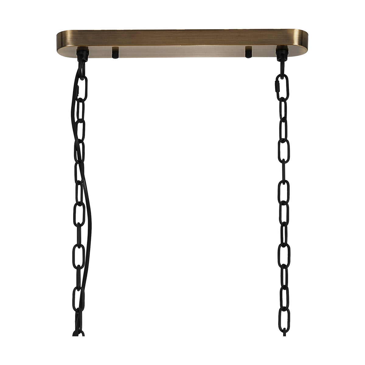 Dreifa E27 Curved Pendant Light 81.2cm Drop - Antique Brass