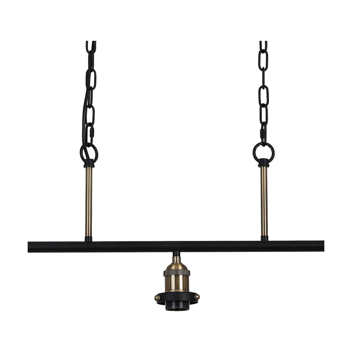 Dreifa E27 Curved Pendant Light 81.2cm Drop - Antique Brass