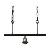 Dreifa E27 Curved Pendant Light 81.2cm Drop - Antique Brass