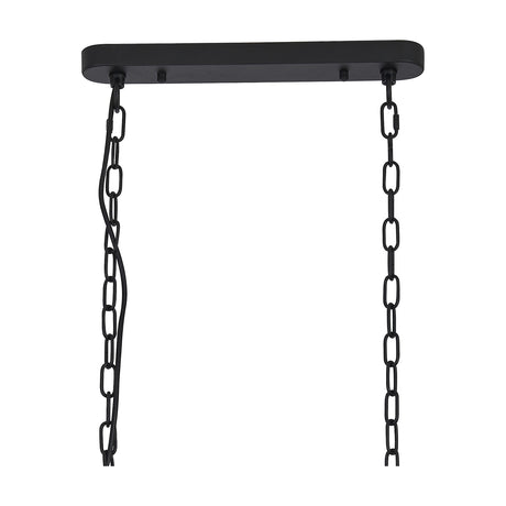 Dreifa E27 Curved Pendant Light 81.2cm Drop - Satin Black
