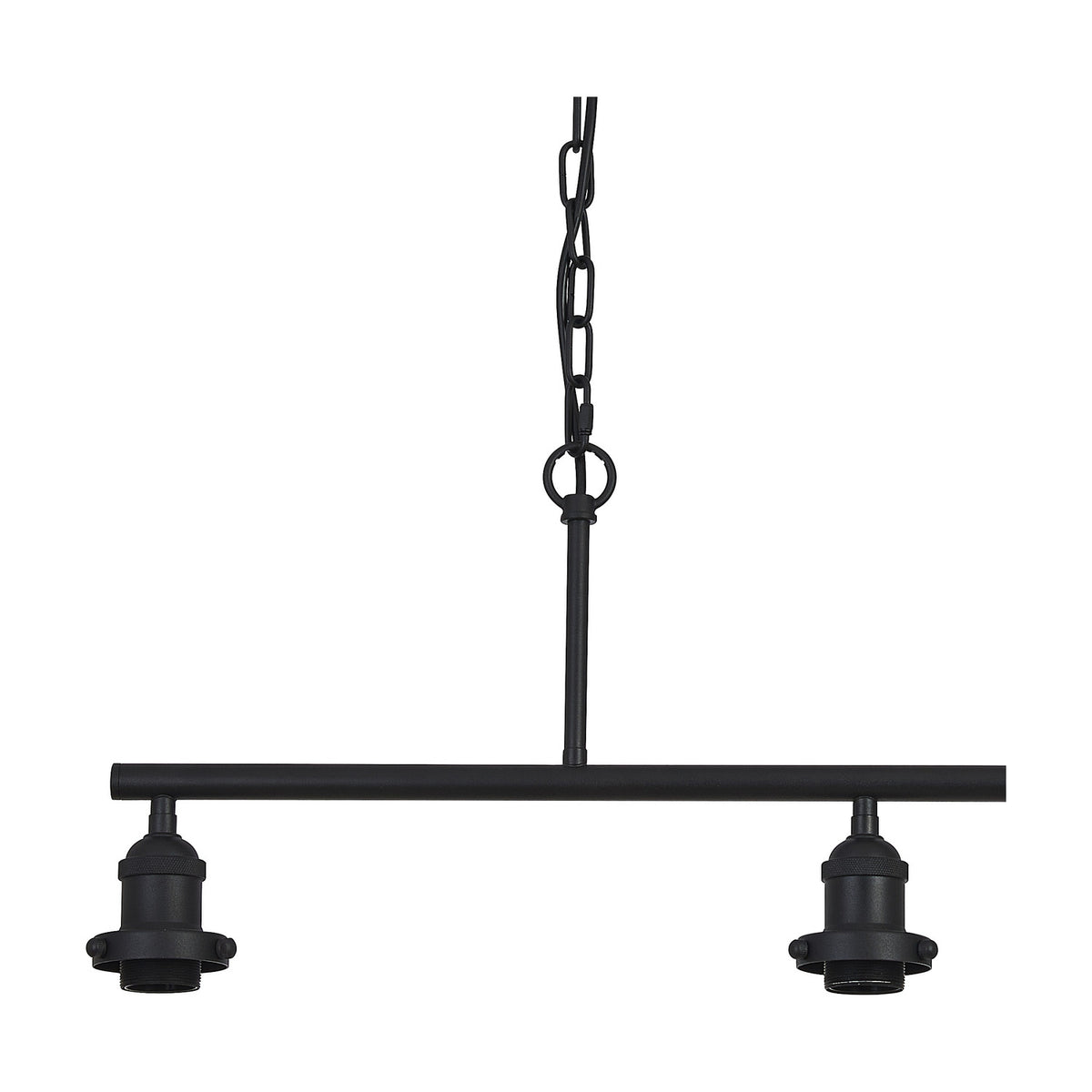 Dreifa E27 Curved Pendant Light 81.2cm Drop - Satin Black